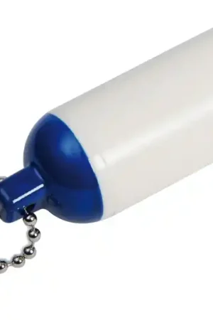 Popolare Portachiavi parabordo allungato bianco/blu