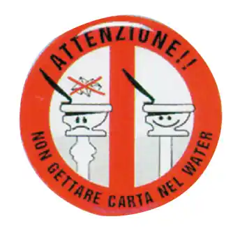 Acquista Ora Divieto carta wc rilievo
