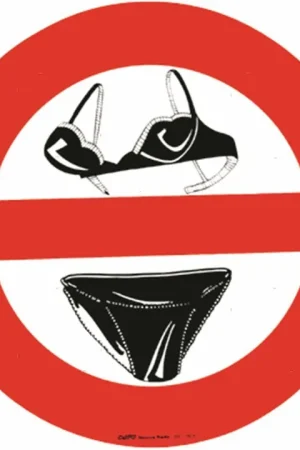 Tabella adesiva divieto bikini 150mm Offerta Limitata